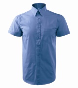 Pánská košile s krátkým rukávem, azurově modrá