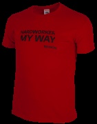 Tričko BNN HARDWORKER T-Shirt red/black,pánské,krátký rukáv,červeno-černé
